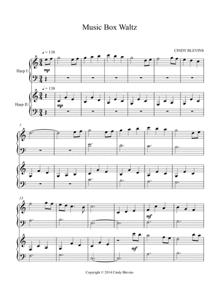 Music Box Waltz An Original Lap Harp Duet Page 2