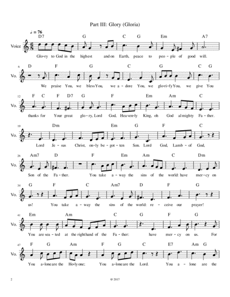 Music For Roman Catholic Mass In English Full Version Page 2