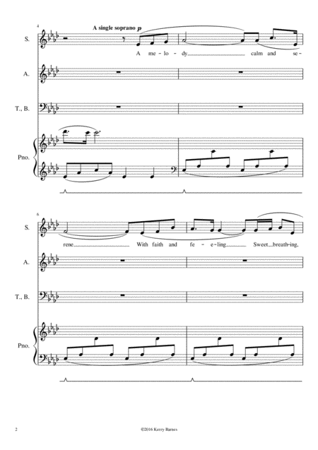 Music Is A Gift For Life A Work For Adult Mixed Choir With Piano Accompaniment Page 2