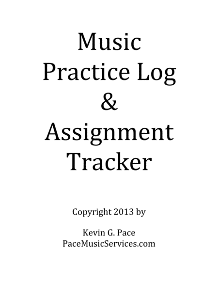 Music Practice Log And Assignment Tracker Book Page 2