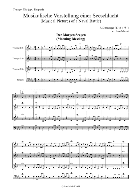 Musikalische Vorstellung Einer Seeschlacht Musical Pictures Of A Naval Battle F Donninger Trumpet Trio Opt Timpani Page 2