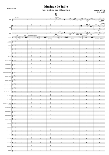 Musique De Table Tafelmusik For Jazz Quartet Wind Band Score Page 2