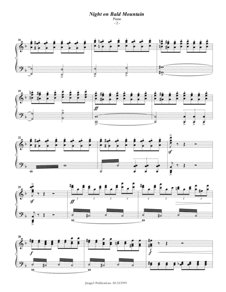 Mussorgsky Night On Bald Mountain For Piano Solo Page 2