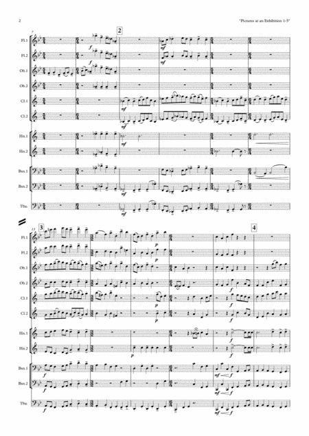 Mussorgsky Pictures At An Exhibition Nos 1 To 5 Symphonic Wind Ensemble Page 2