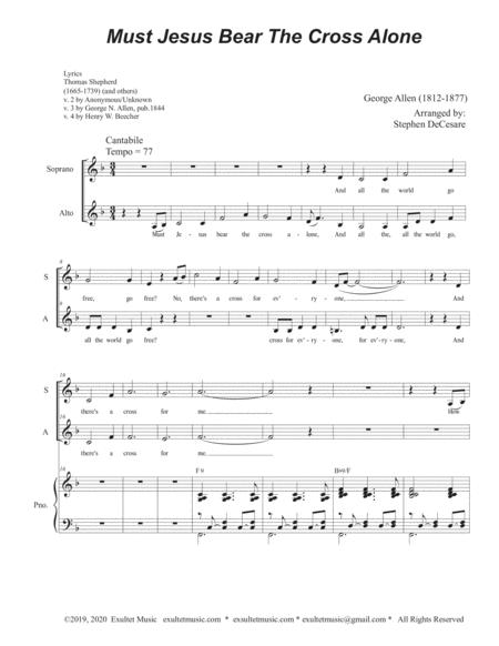 Must Jesus Bear The Cross Alone Duet For Soprano And Alto Solo Page 2
