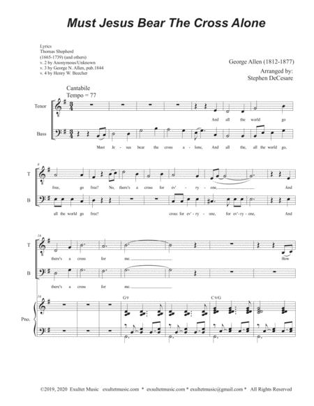 Must Jesus Bear The Cross Alone Duet For Tenor And Bass Solo Page 2