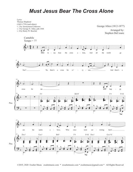 Must Jesus Bear The Cross Alone Unison Choir Page 2