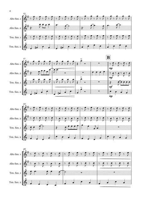 My Baby Just Cares For Me By Nina Simone Saxophone Quartet Aatt Page 2