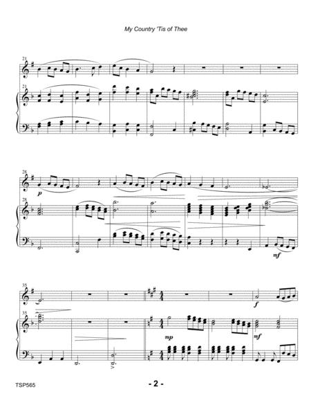 My Country Tis Of Thee America Trumpet Solo With Piano Accompaniment Page 2