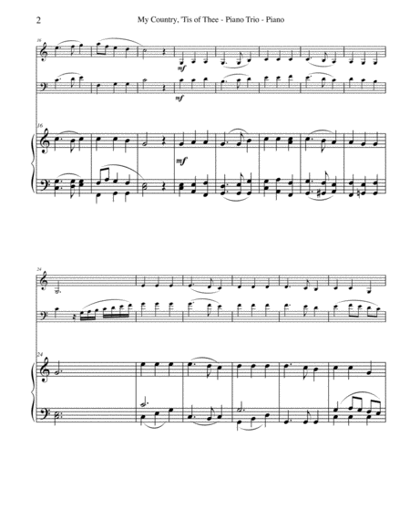 My Country Tis Of Thee For Piano Trio Page 2