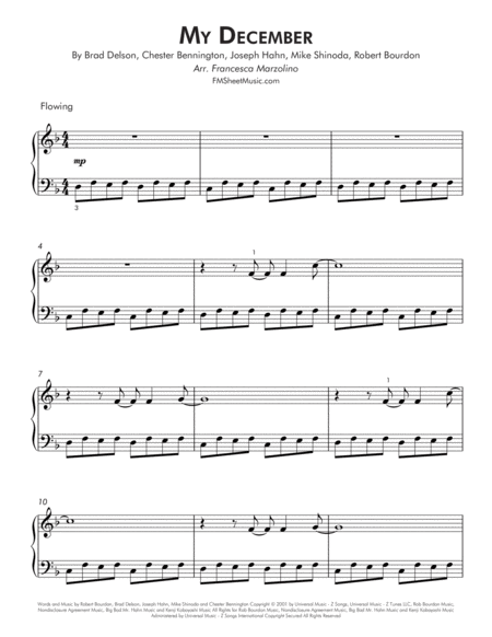 My December Intermediate Piano Page 2