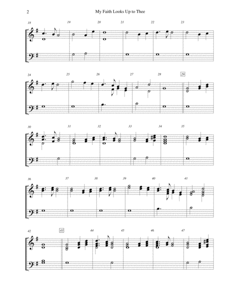 My Faith Looks Up To Thee For 2 Octave Handbell Choir Page 2