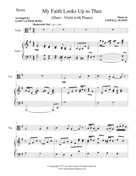 My Faith Looks Up To Thee Viola Piano With Score Part Page 2