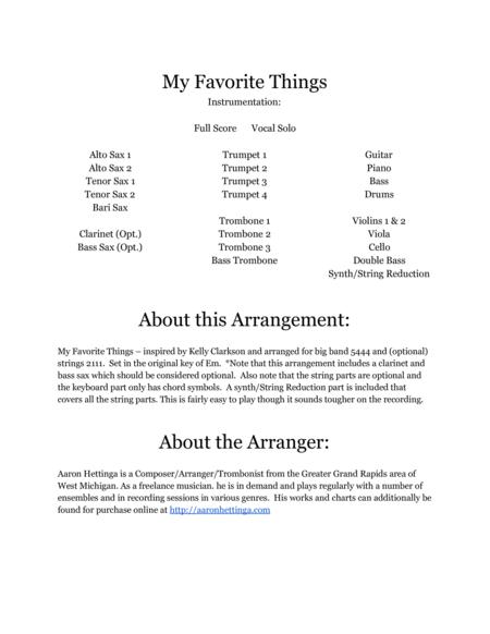 My Favorite Things In The Style Of Kelly Clarkson Full Big Band And Opt Strings Accmpt Page 2