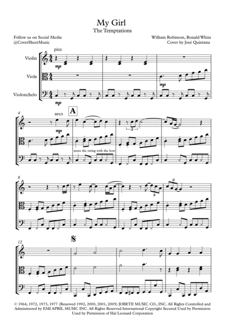 My Girl String Trio Page 2