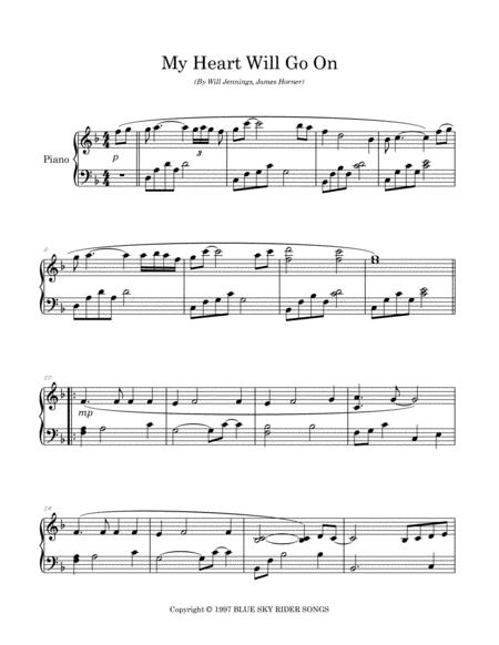 My Heart Will Go On From Titanic Arranged For Intermediate Piano Page 2