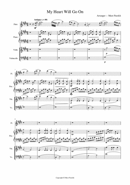 My Heart Will Go On Love Theme From Titanic For Chamber Orchestra Page 2