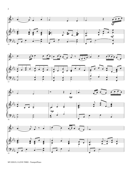 My Jesus I Love Thee Bb Trumpet Piano And Trp Part Page 2