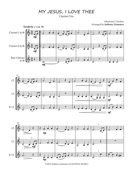 My Jesus I Love Thee Clarinet Trio Page 2