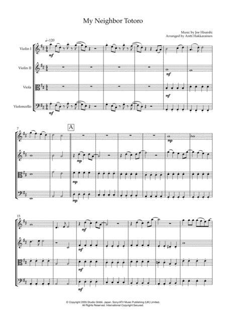 My Neighbor Totoro String Quartet Page 2