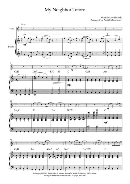 My Neighbor Totoro Violin Piano Page 2