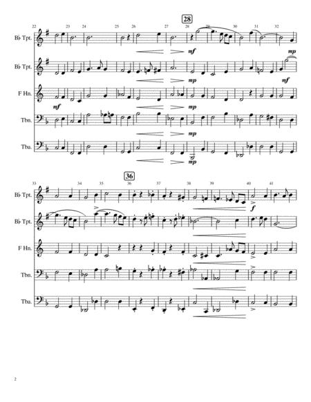 My Robin Is To The Greenwood Gone For Brass Quintet Page 2