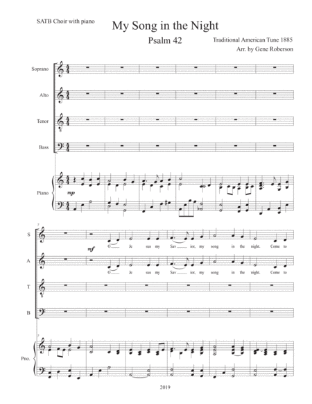 My Song In The Night Satb Choir Page 2