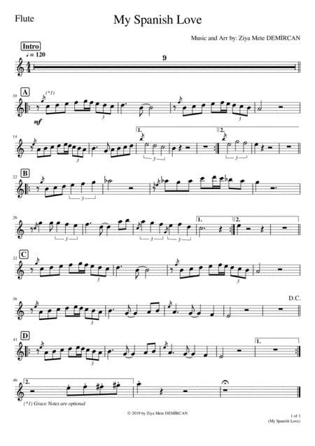 My Spanish Love For Flute And Piano Page 2