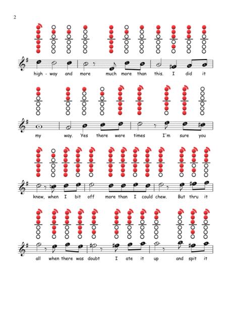 My Way Alto Saxophone Sheet Music Tab Page 2