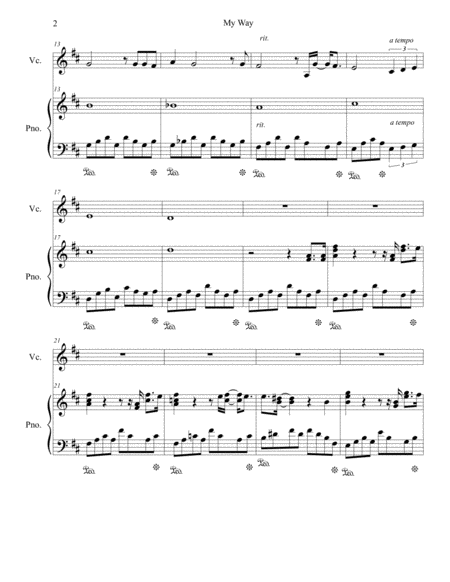 My Way Cello Piano Page 2