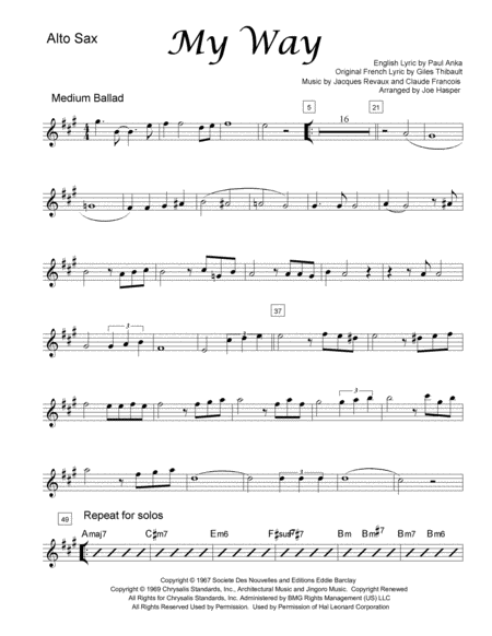 My Way Jazz Combo Page 2