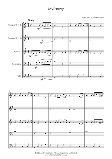 Myfanwy Brass Quintet Page 2