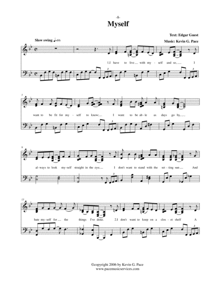 Myself Vocal Solo With Piano Accompaniment Or Piano Solo Page 2