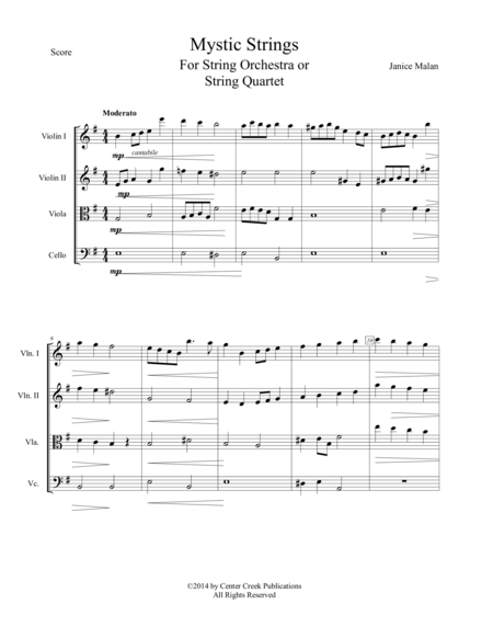 Mystic Strings For String Orchestra Or String Quartet Page 2