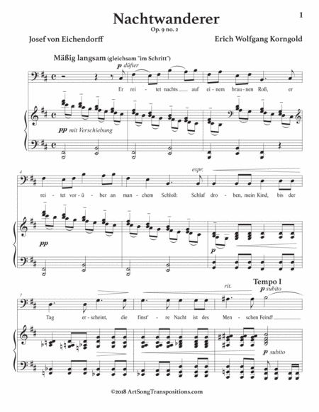 Nachtwanderer Op 9 No 2 B Minor Bass Clef Page 2