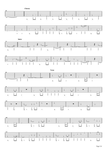 Nandemo Naiya Radwimps Bass Tab Page 2