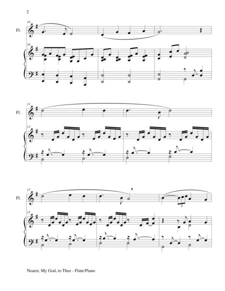 Nearer My God To Thee Flute Piano And Flute Part Page 2