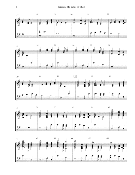 Nearer My God To Thee For 3 Octave Handbell Choir Page 2