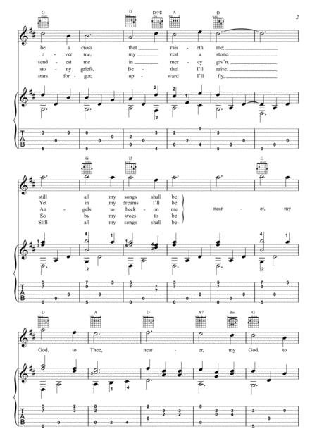 Nearer My God To Thee Guitar Fingerstyle Page 2