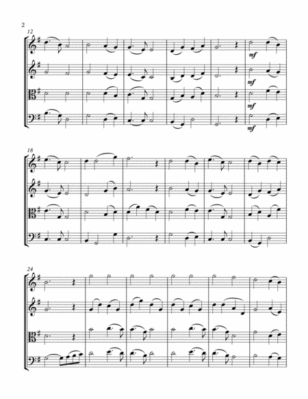 Nearer My God To Thee String Quartet Score And Parts Page 2