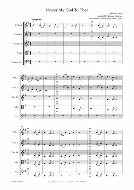 Nearer My God To Thee String Quartet Page 2