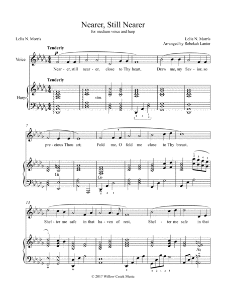 Nearer Still Nearer For Medium Voice And Pedal Harp Page 2