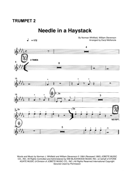 Needle In A Haystack Vocal With Small Band 5 Horns Key Of B Page 2