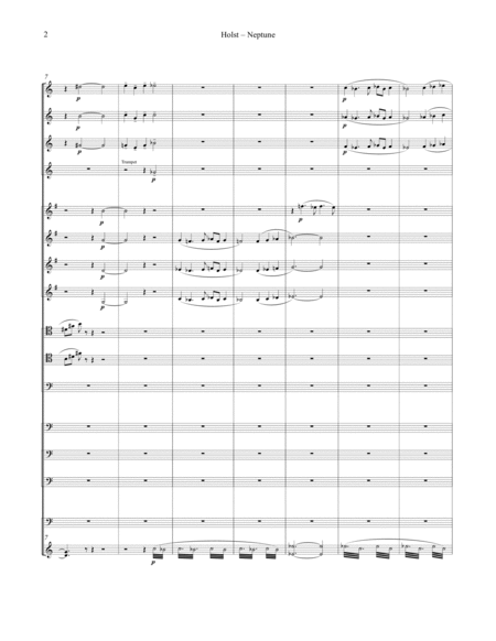 Neptune The Mystic For 14 Part Brass Ensemble Timpani Glockenspiel Page 2