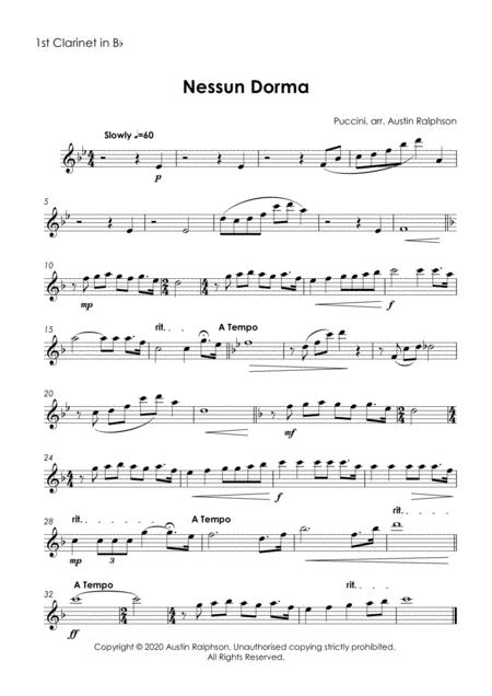 Nessun Dorma Clarinet Quintet Page 2