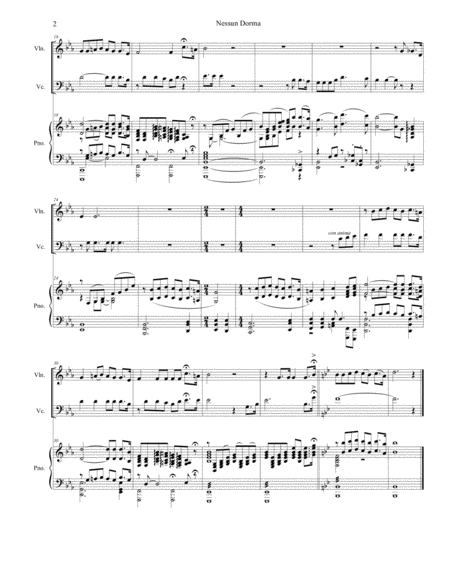 Nessun Dorma Duet For Violin And Cello Page 2