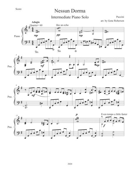 Nessun Dorma Piano Solo Int Advanced Page 2