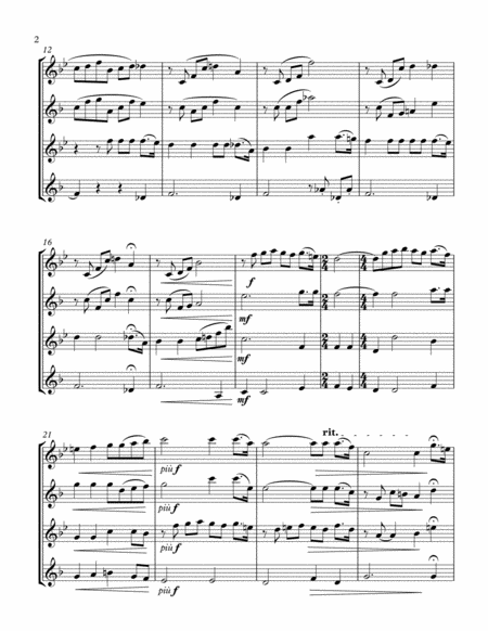 Nessun Dorma Sax Quartet Page 2