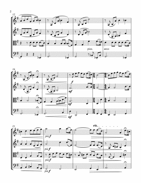 Nessun Dorma String Quartet Page 2