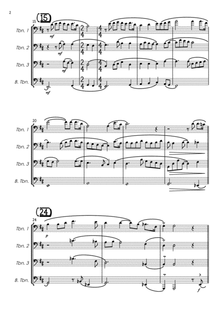 Nessun Dorma Trombone Quartet Page 2